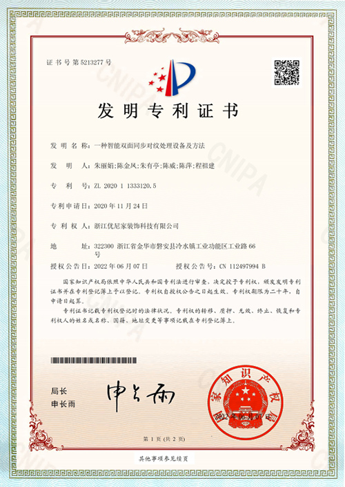 智能双面同步对纹处理设备