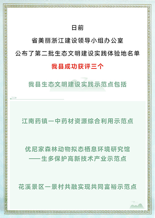 第二批生态文明建设实践体验地